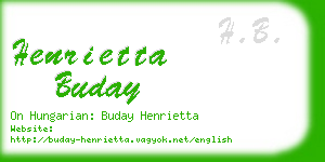 henrietta buday business card